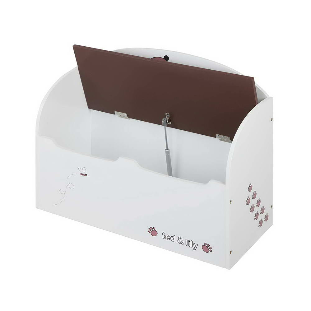 Keezi Kids Storage Box Bench - White & Brown