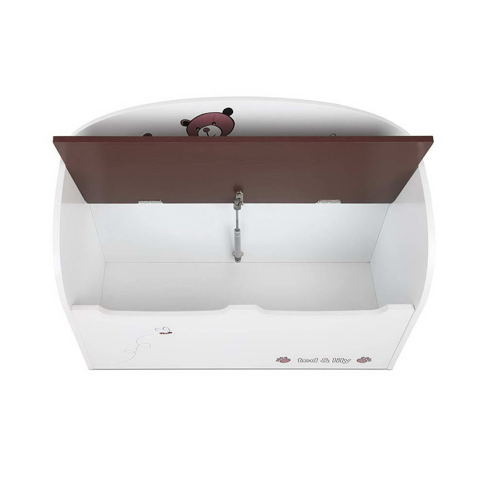 Keezi Kids Storage Box Bench - White & Brown