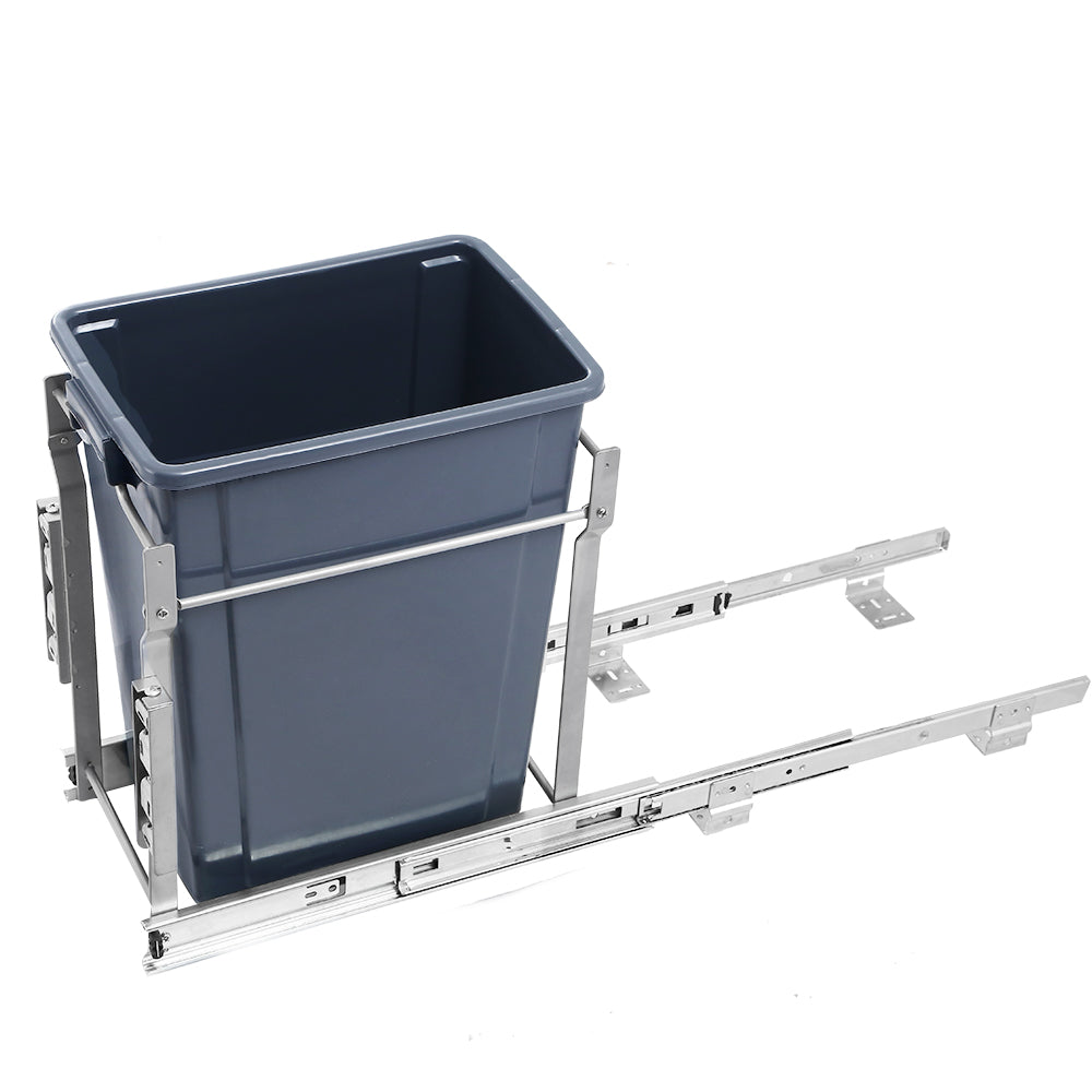 Devanti 20L Pull Out Bin Door Mount Kitchen Rubbish Bin Grey