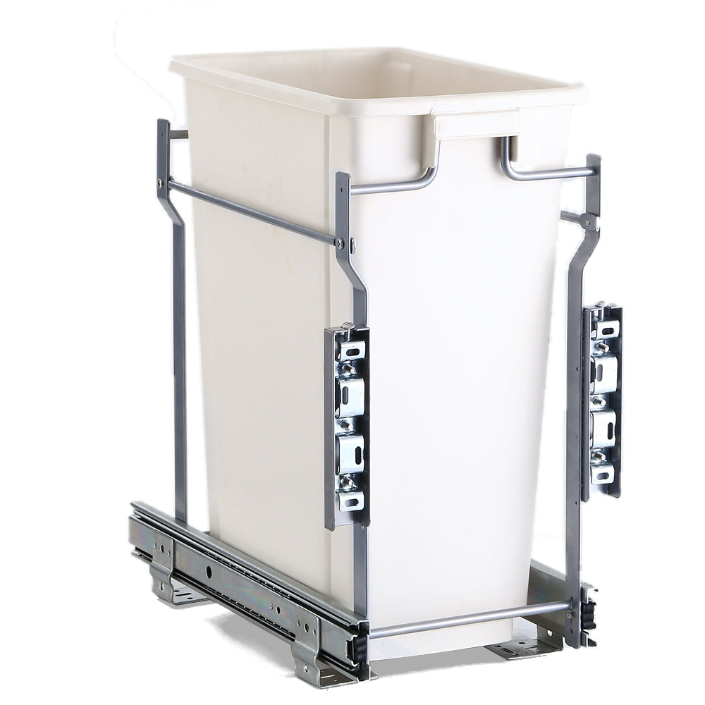 Devanti 20L Pull Out Bin Door Mount Kitchen Rubbish Bin White