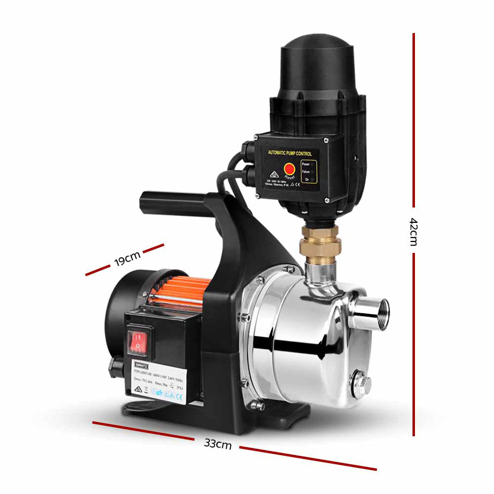 Giantz 800W High Pressure Garden Water Pump with Auto Controller
