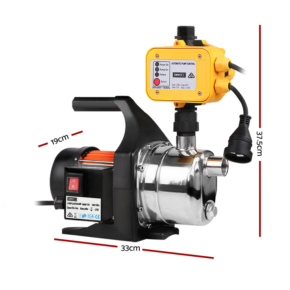 Giantz 800W High Pressure Garden Water Pump with Auto Controller