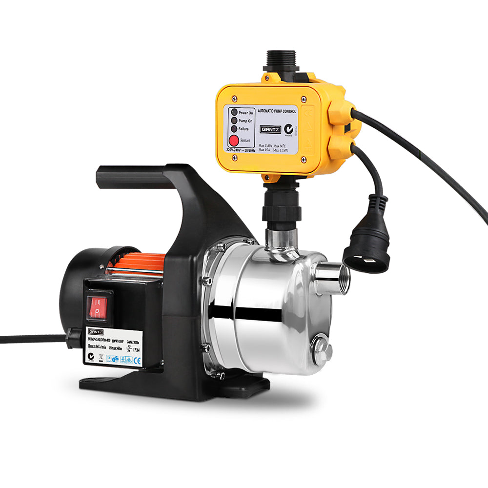 Giantz 800W High Pressure Garden Water Pump with Auto Controller