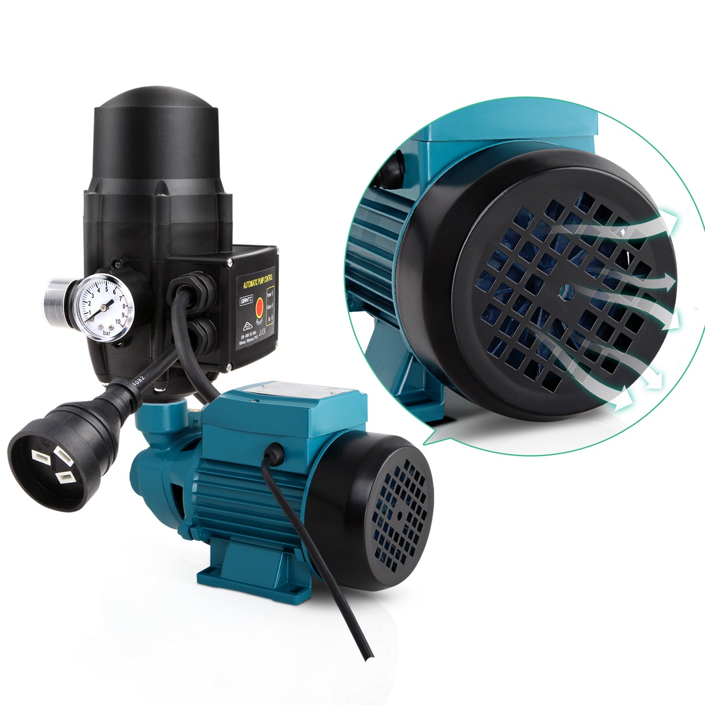 Giantz Auto Peripheral Pump Clean Water Garden Farm Rain Tank Irrigation QB60