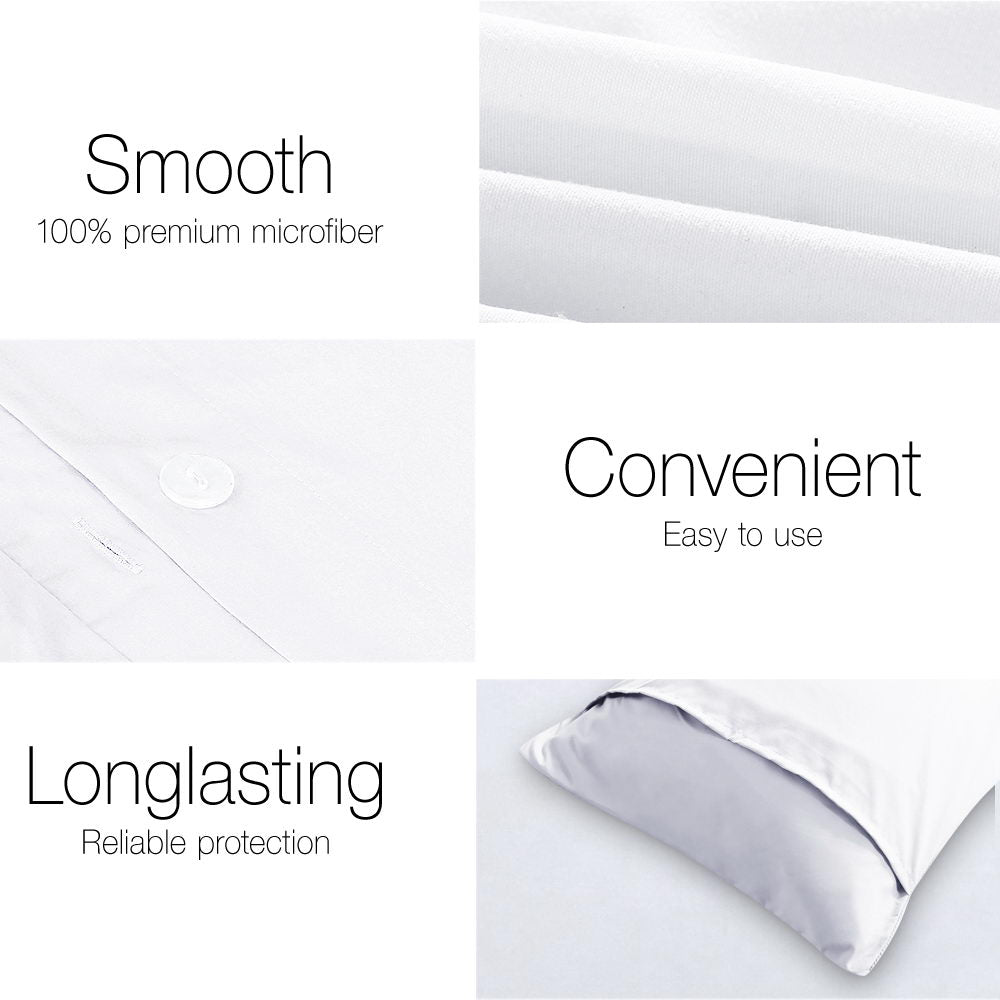 Giselle Bedding Super King Classic Quilt Cover Set - White