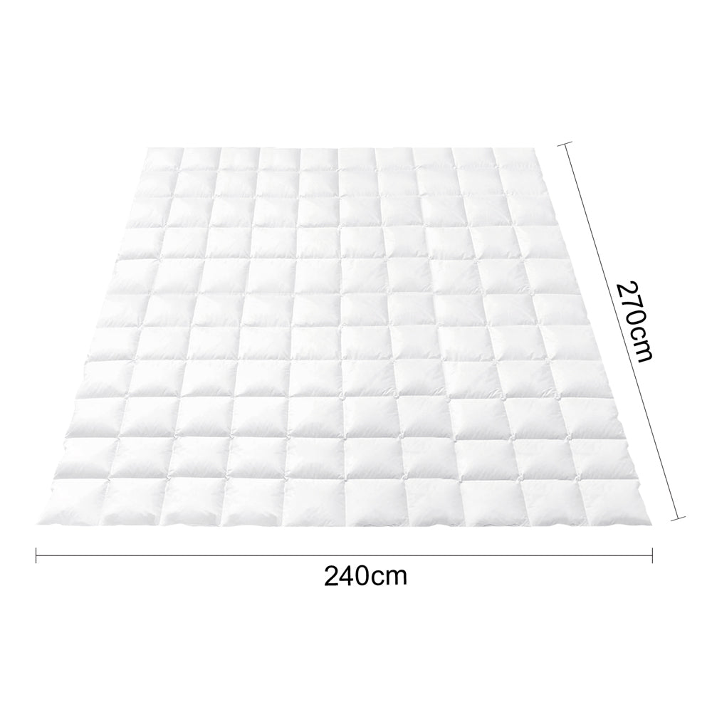 Giselle Bedding Super King 800GSM Goose Down Feather Quilt