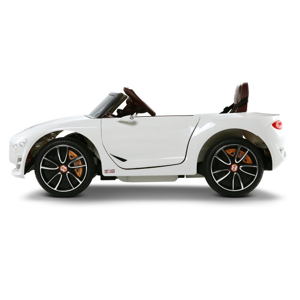 Bentley Kids Ride On Car Licensed Electric Toys 12V Battery Remote Cars White