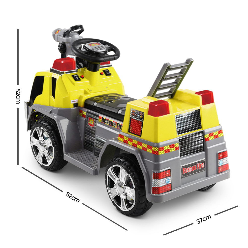 Rigo Kids Ride On Fire Truck Motorbike Motorcycle Car Yellow