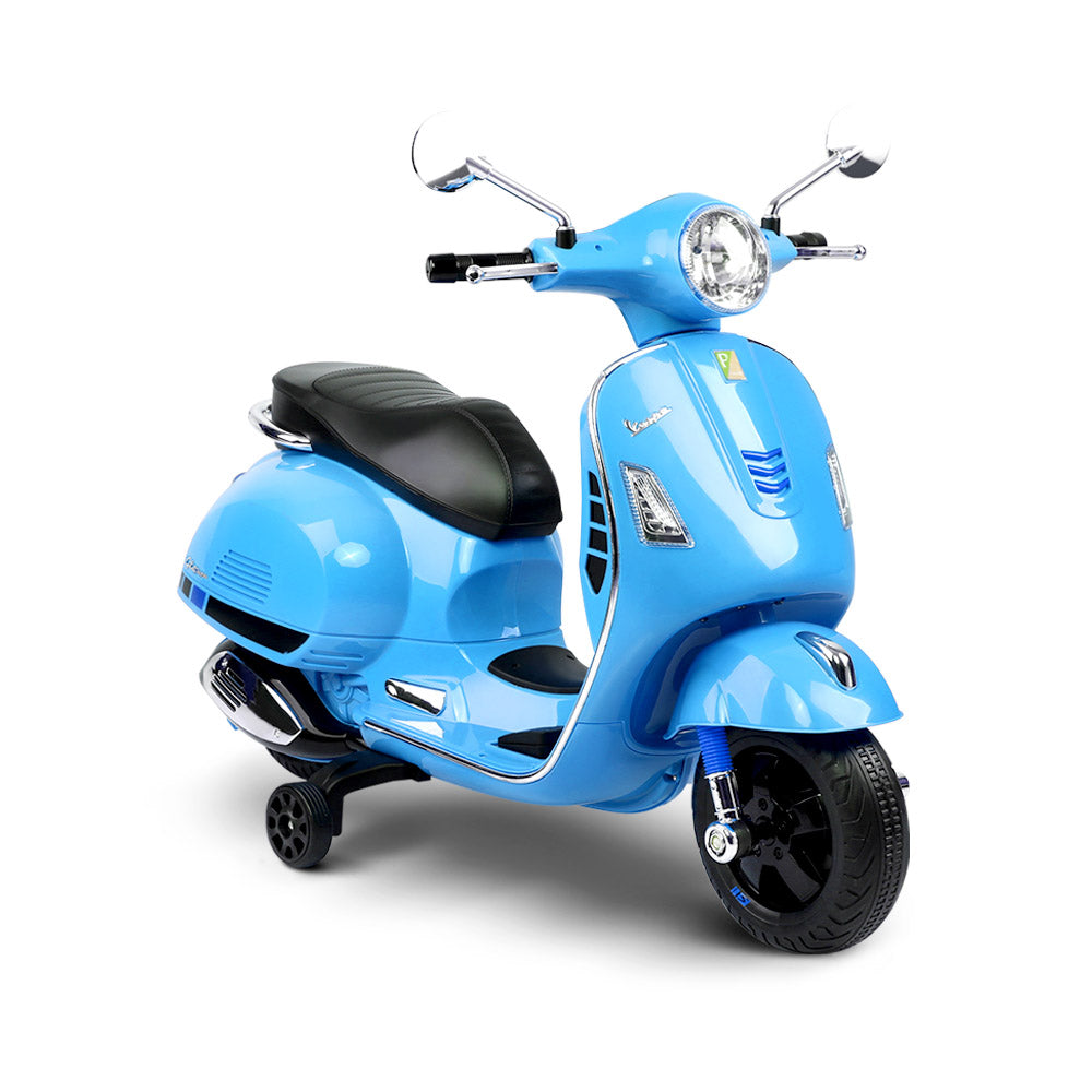 Rigo Kids Ride On Motorbike Vespa Licensed Motorcycle Car Toys Blue