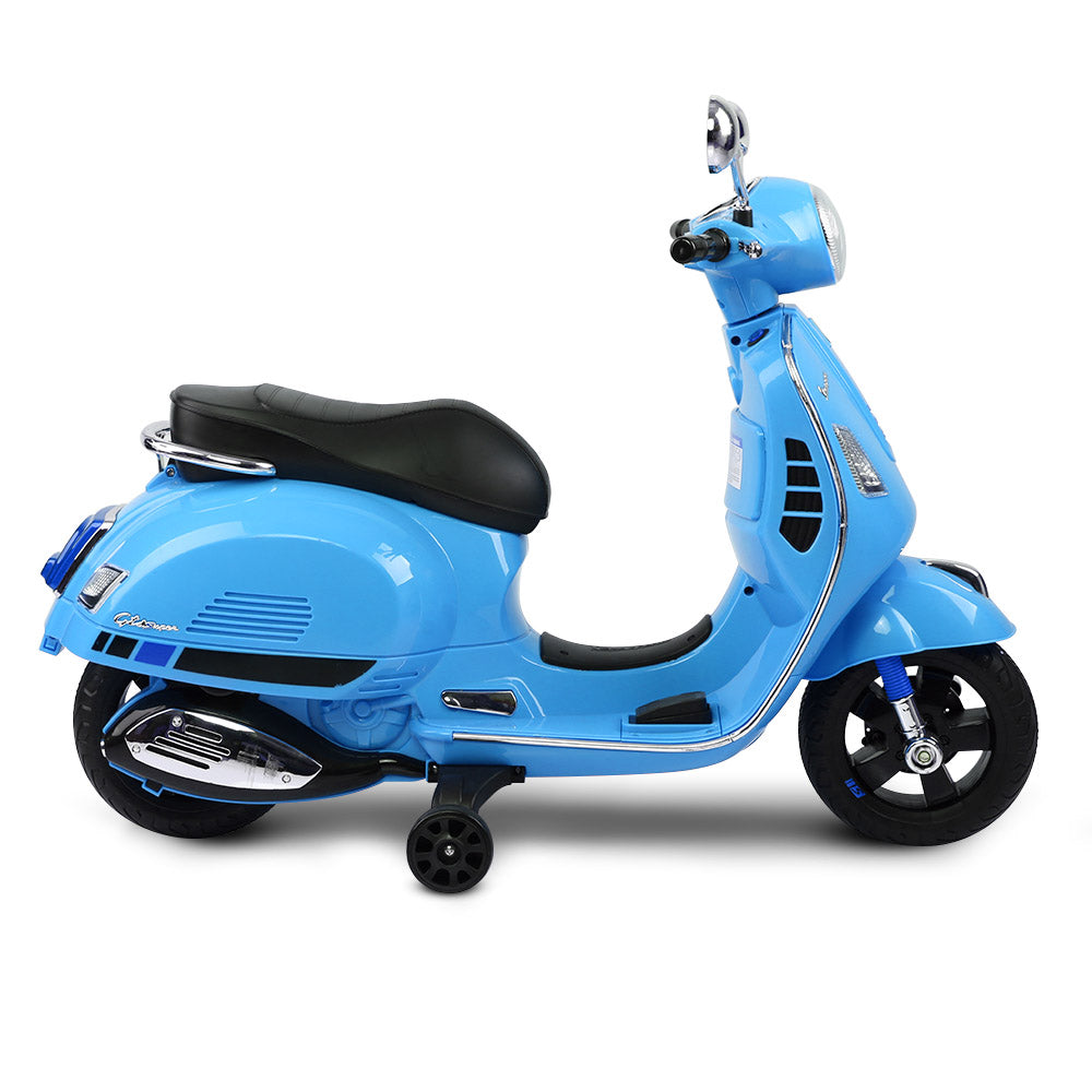 Rigo Kids Ride On Motorbike Vespa Licensed Motorcycle Car Toys Blue