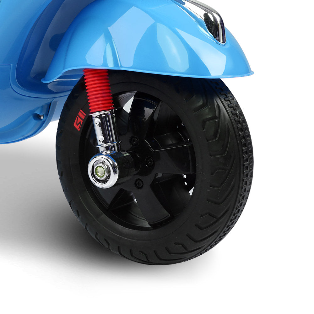 Rigo Kids Ride On Motorbike Vespa Licensed Motorcycle Car Toys Blue