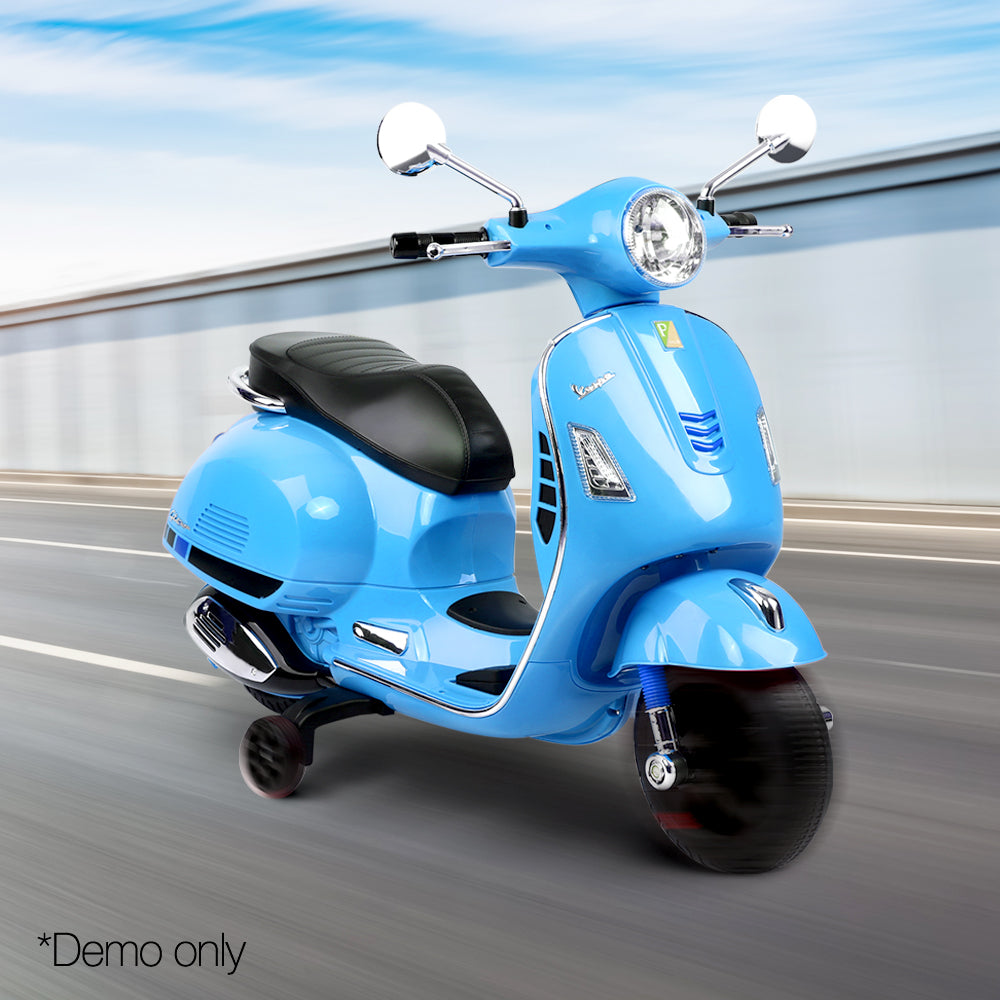 Rigo Kids Ride On Motorbike Vespa Licensed Motorcycle Car Toys Blue