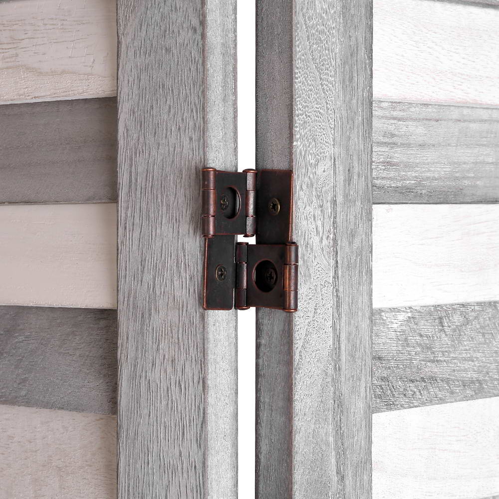 Artiss 4 Panel Foldable Wooden Room Divider - Grey