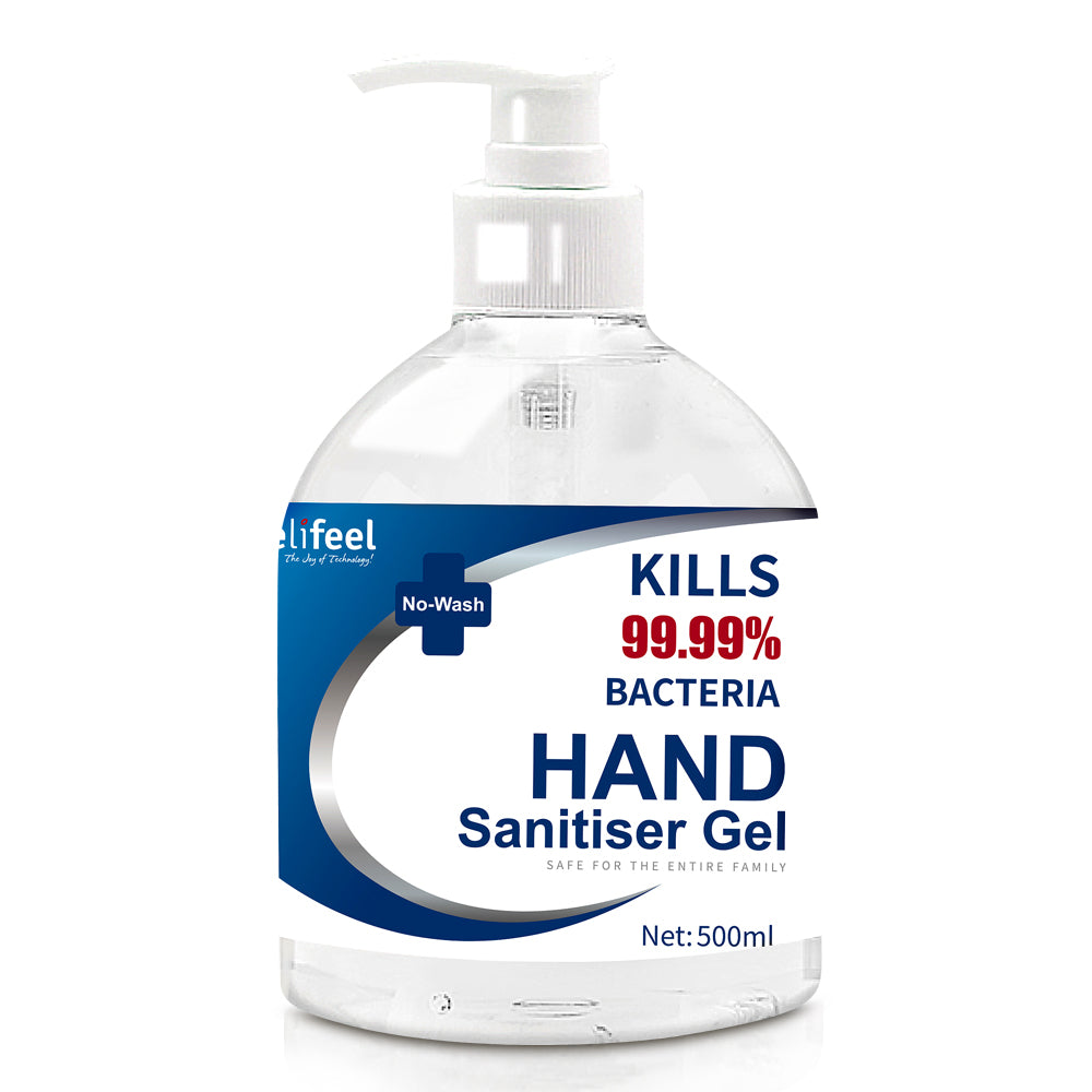 Relifeel Instant Hand Sanitiser Gel Alcohol Sanitizer Quick Dry 500ml No Wash