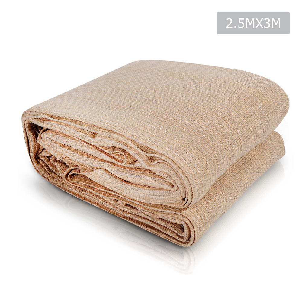 Instahut 2.5x3m Shade Sail Sun Shadecloth 280gsm Sand