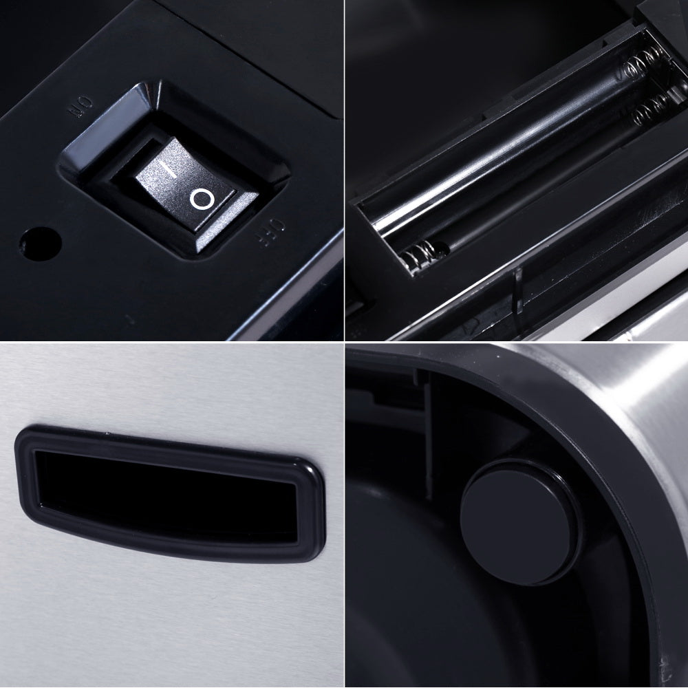 Devanti 70L Motion Sensor Bin - Silver