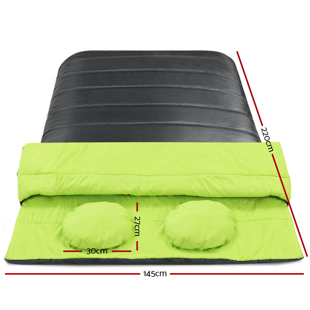 Weisshorn Sleeping Bag Bags Double Camping Hiking -10°C Tent Winter Thermal