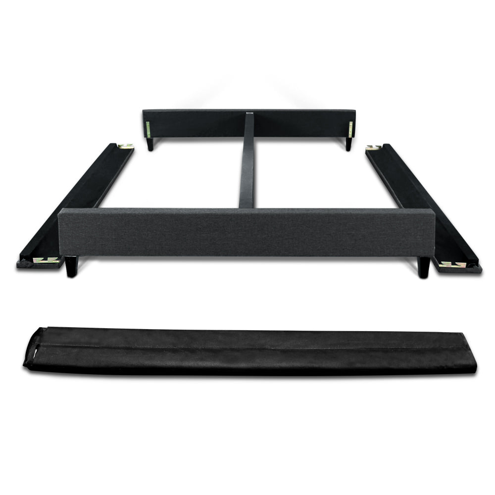 Artiss Bed Base Double Size Frame Fabric Charcoal