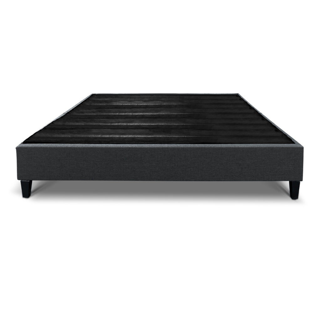 Artiss Bed Base King Size Frame Fabric Charcoal