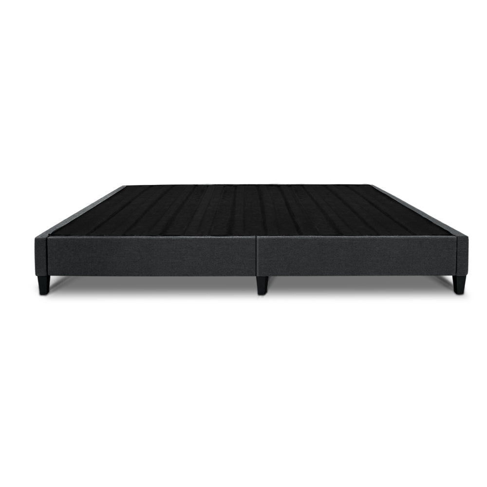 Artiss Bed Base King Size Frame Fabric Charcoal