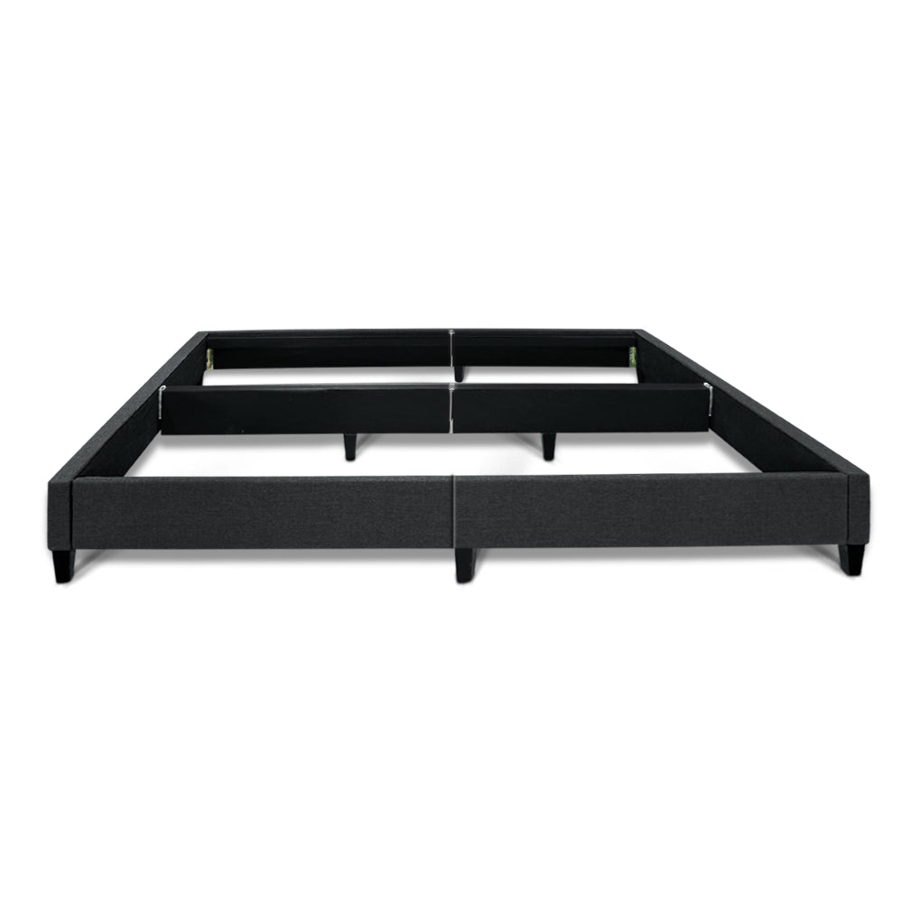 Artiss Bed Base King Size Frame Fabric Charcoal