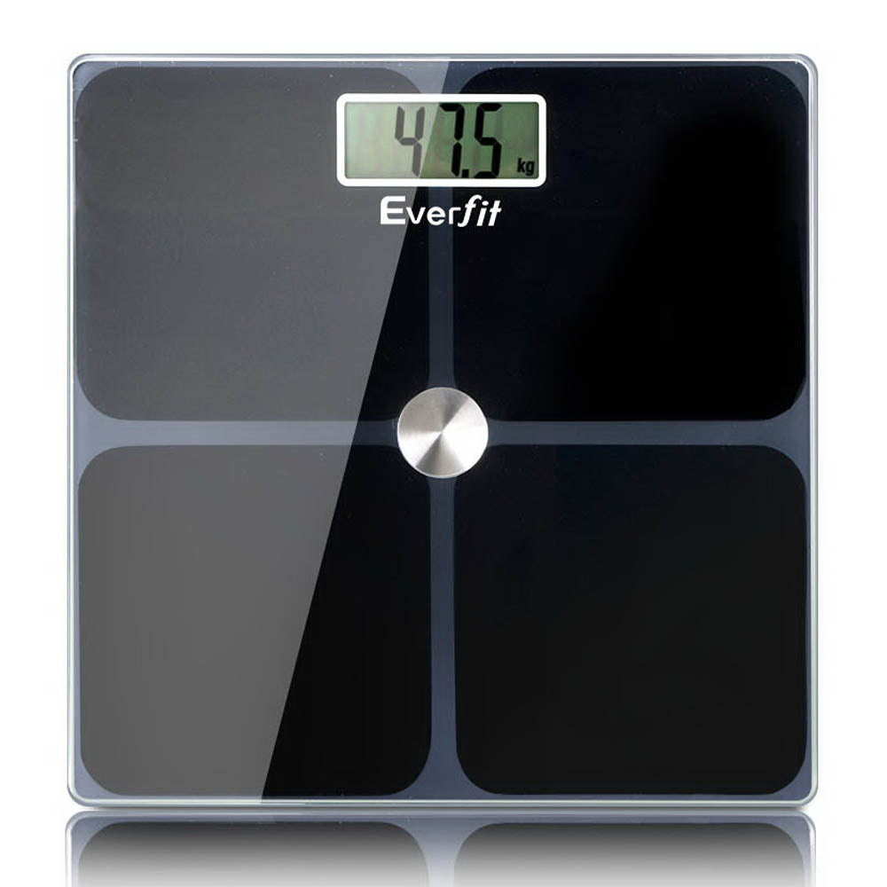 Everfit Electronic Digital Body Weight Scale Bathroom Scale-Black