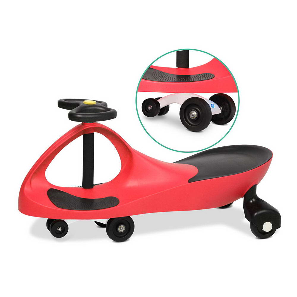 Rigo Kids Children Swing Car Ride On Toys Scooter Wiggle Slider Swivel Cars Red