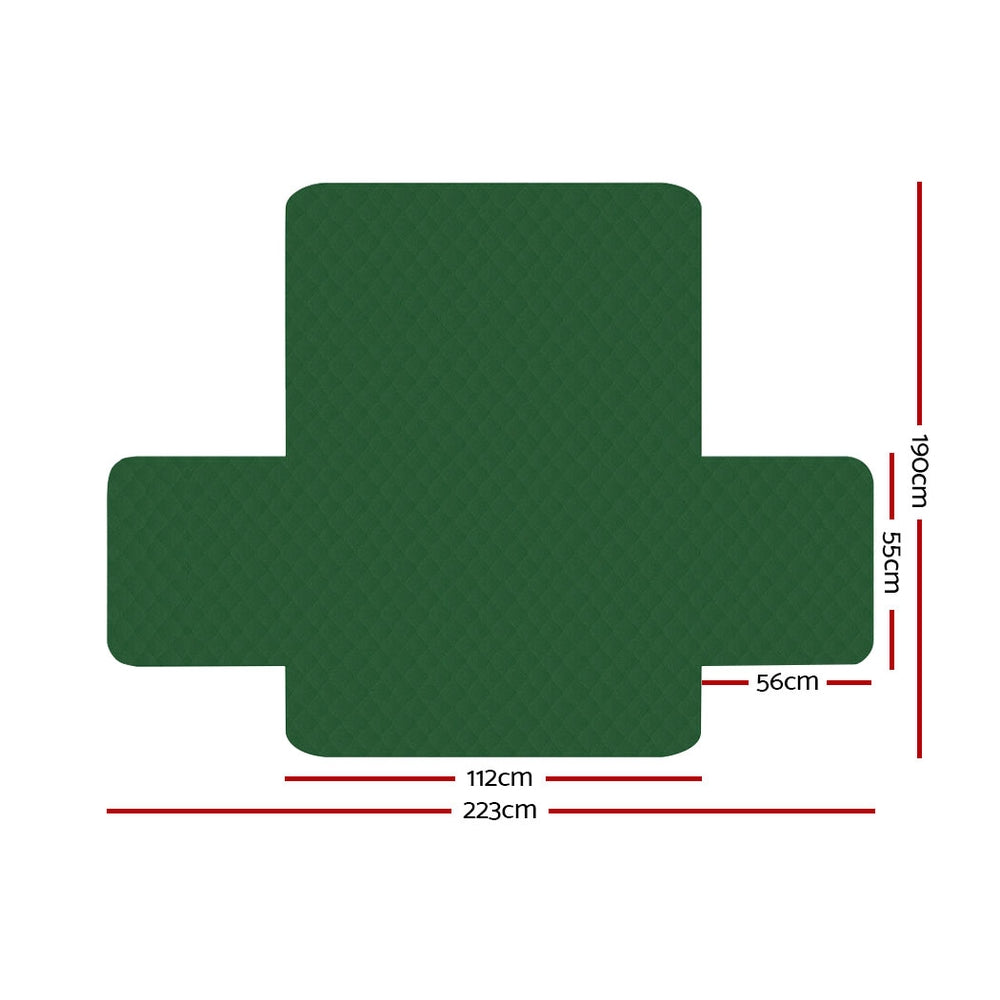 Artiss Sofa Cover Quilted Couch Covers Protector Slipcovers 2 Seater Green
