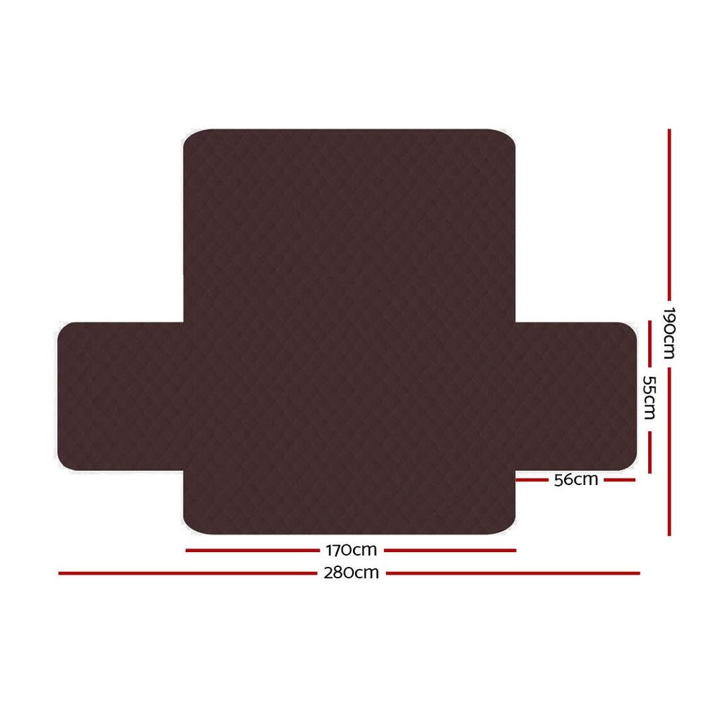 Artiss Sofa Cover Quilted Couch Covers Protector Slipcovers 3 Seater Coffee