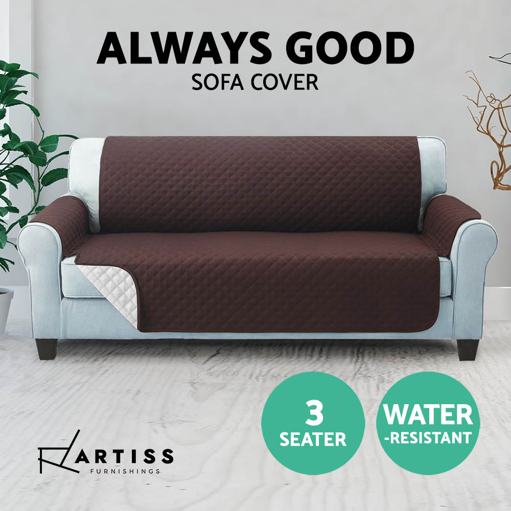 Artiss Sofa Cover Quilted Couch Covers Protector Slipcovers 3 Seater Coffee