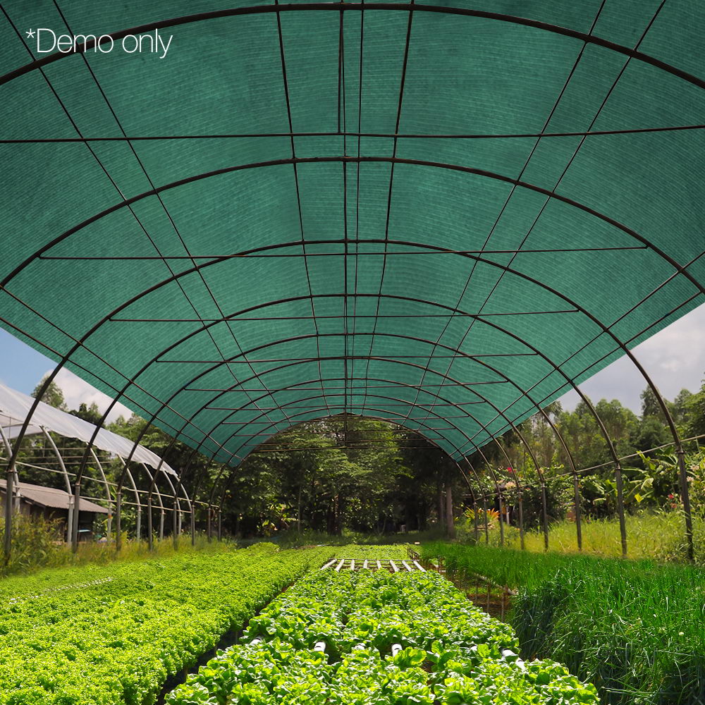 Instahut Sun Shade Cloth Shadecloth Sail Roll Mesh Outdoor 50% UV 1.83x50m Green