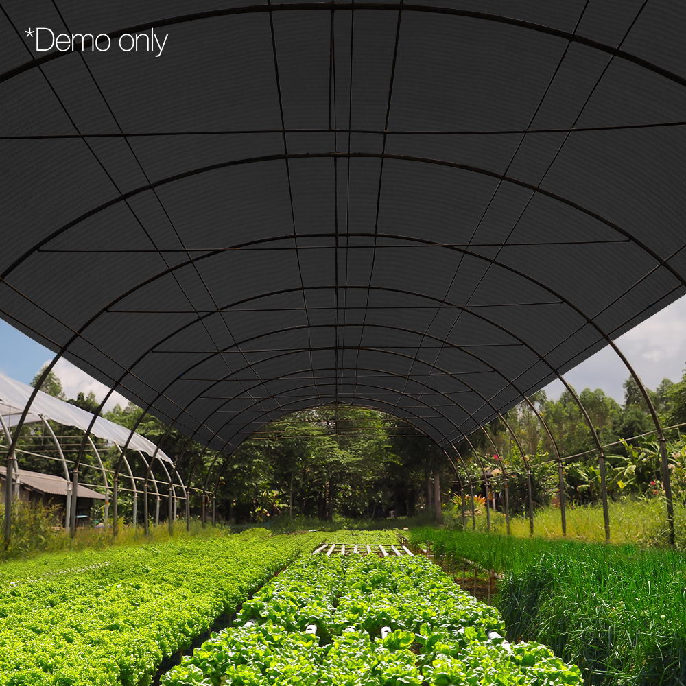 Instahut 50% UV Sun Shade Cloth Shadecloth Sail Roll Mesh Garden Outdoor 3.66x30m Black