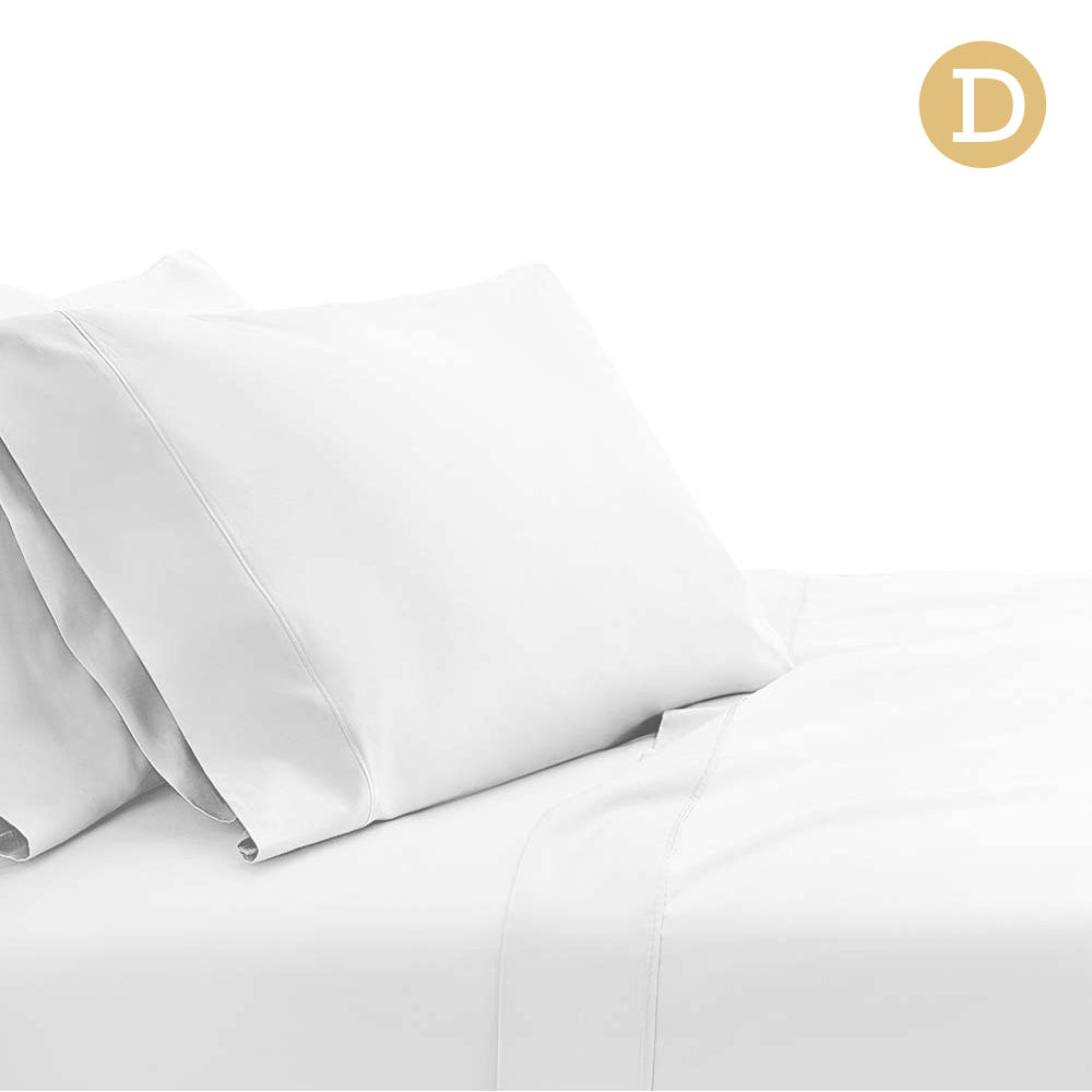 Giselle Bedding Double Size 1000TC Bedsheet Set - White