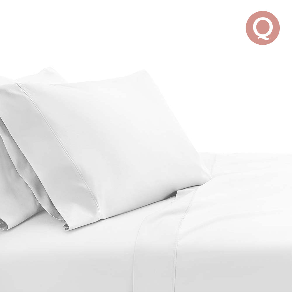 Giselle Bedding Queen Size 1000TC Bedsheet Set - White