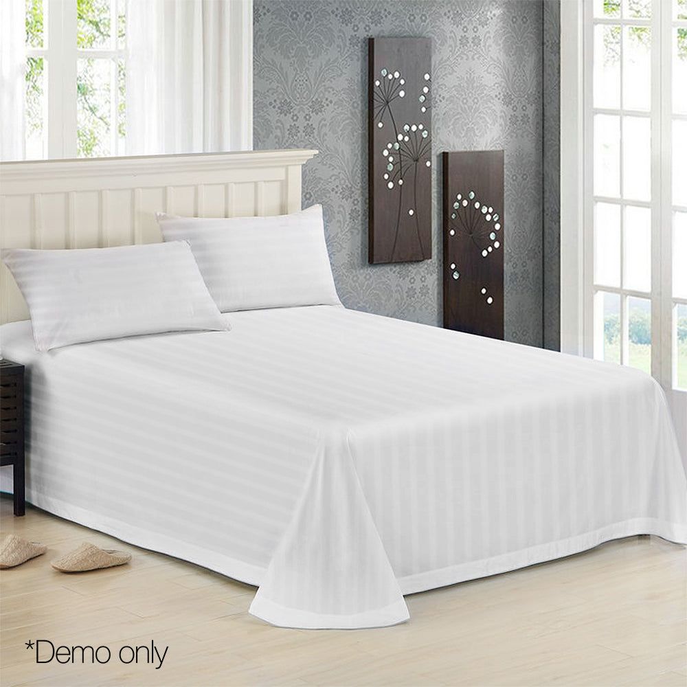 Giselle Bedding Double Size 4 Piece Bedsheet Set - White