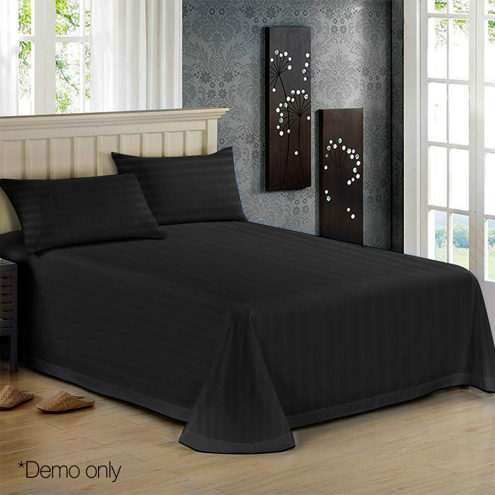 Giselle Bedding King Size 4 Piece Bedsheet Set - Black