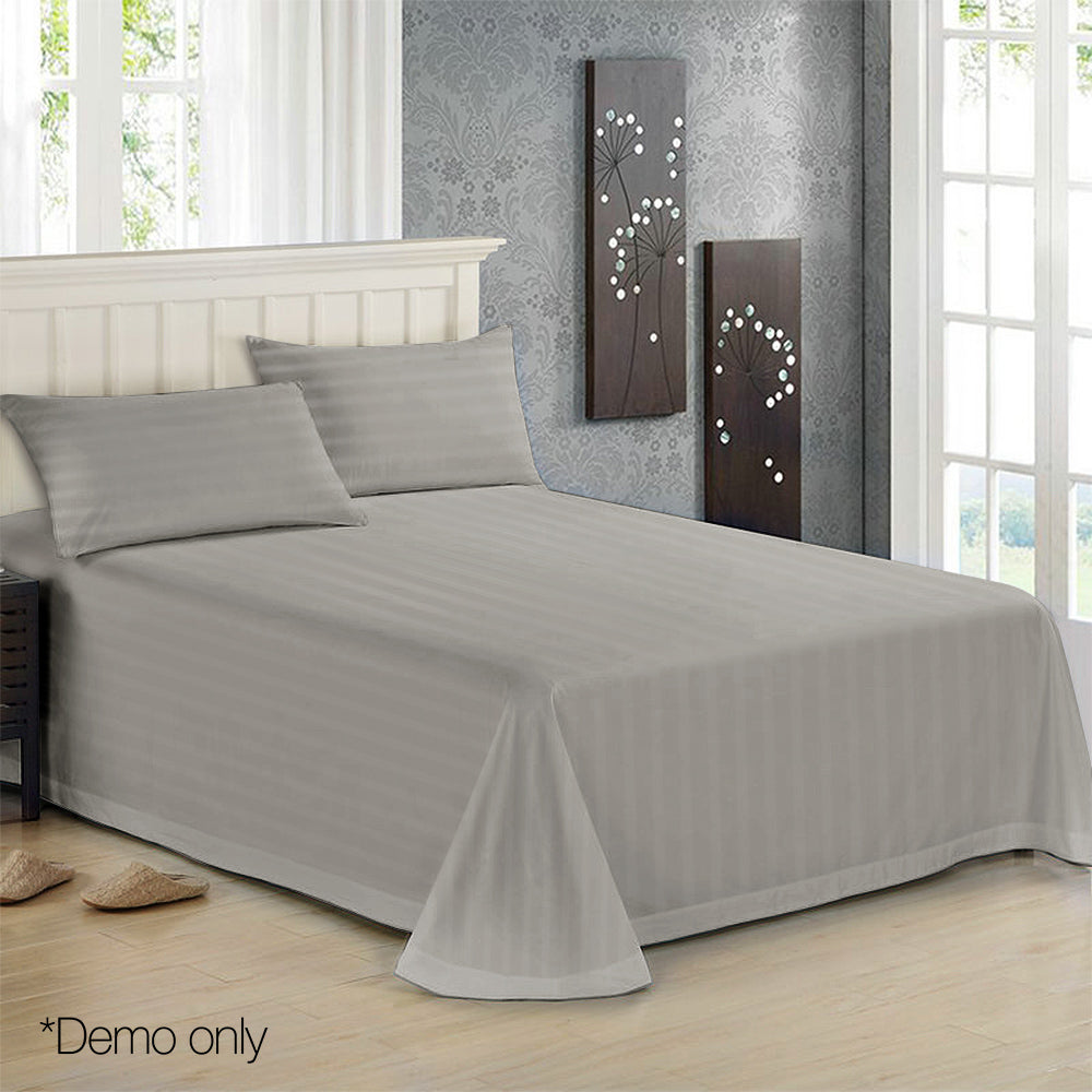 Giselle Bedding Queen Size 4 Piece Bedsheet Set - Grey