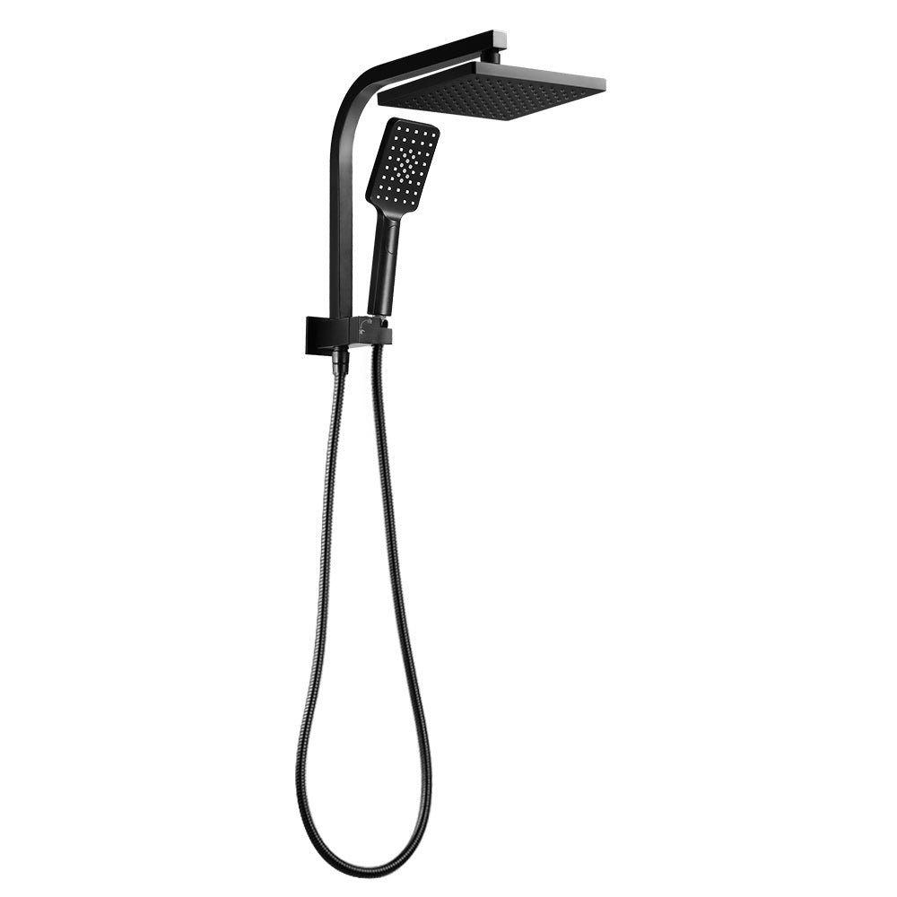 Cefito WELS 8'' Rain Shower Head Set Square Handheld High Pressure Wall Black