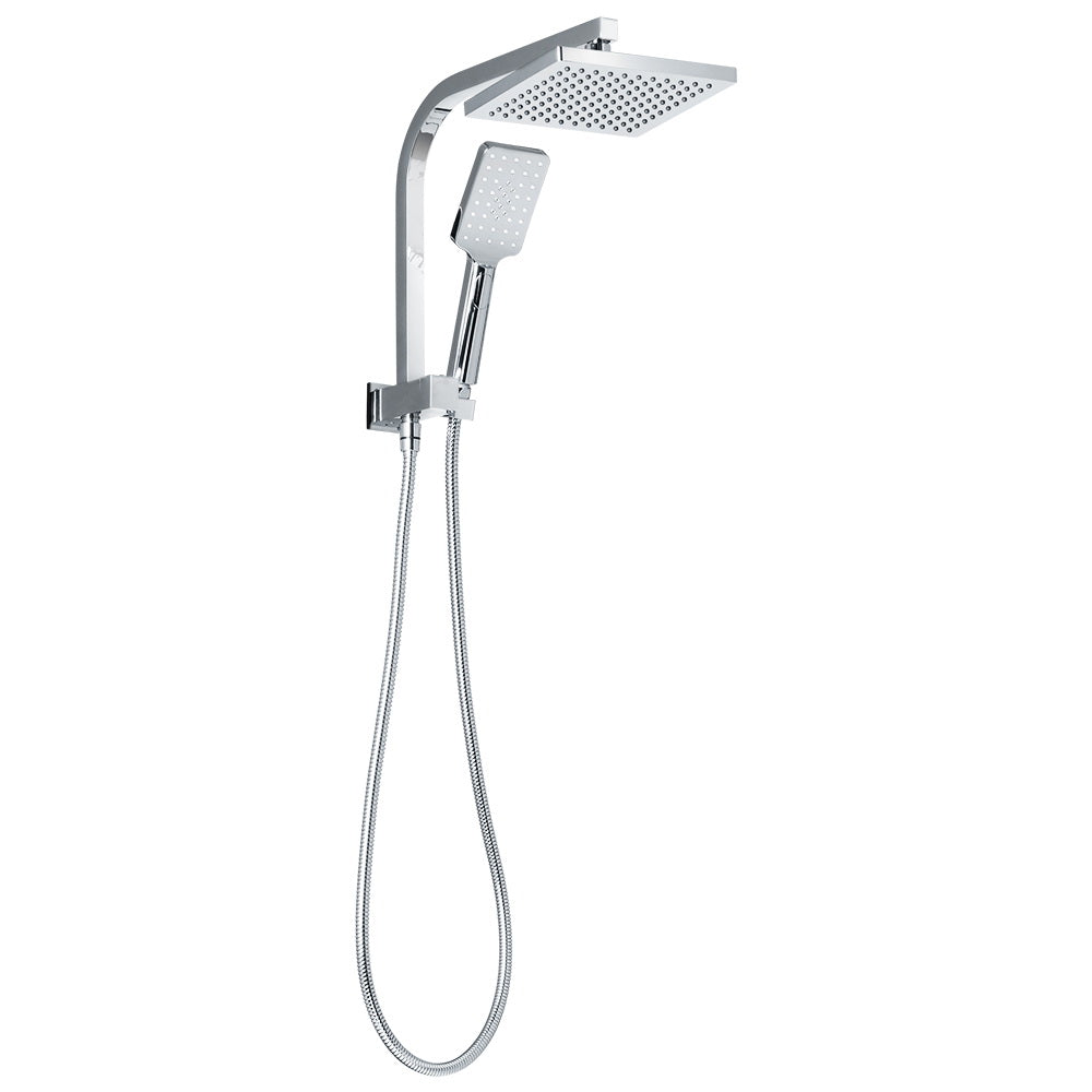 Cefito WELS 8'' Rain Shower Head Set Square Handheld High Pressure Wall Chrome