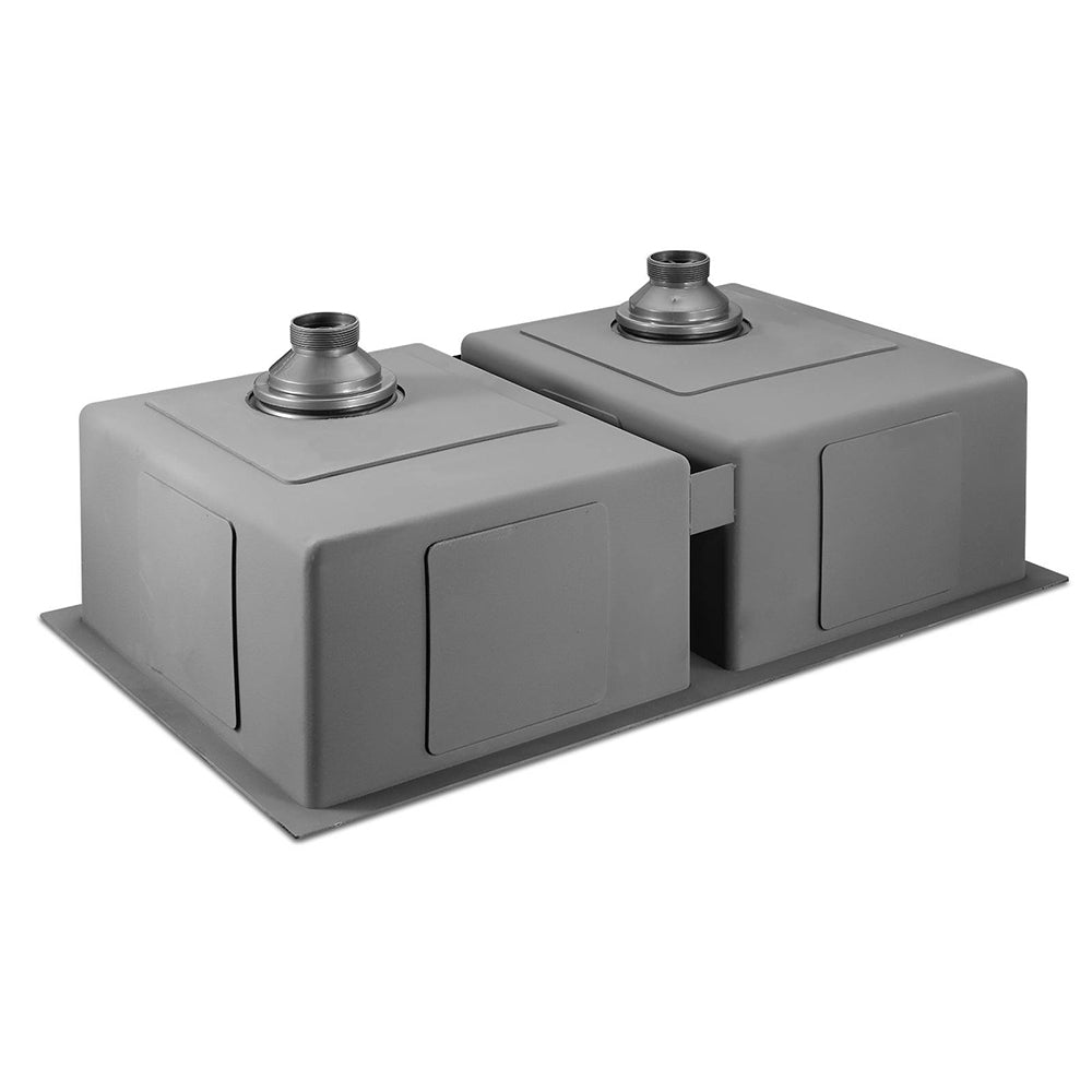 Cefito 77cm x 45cm Stainless Steel Kitchen Sink Under/Top/Flush Mount Black