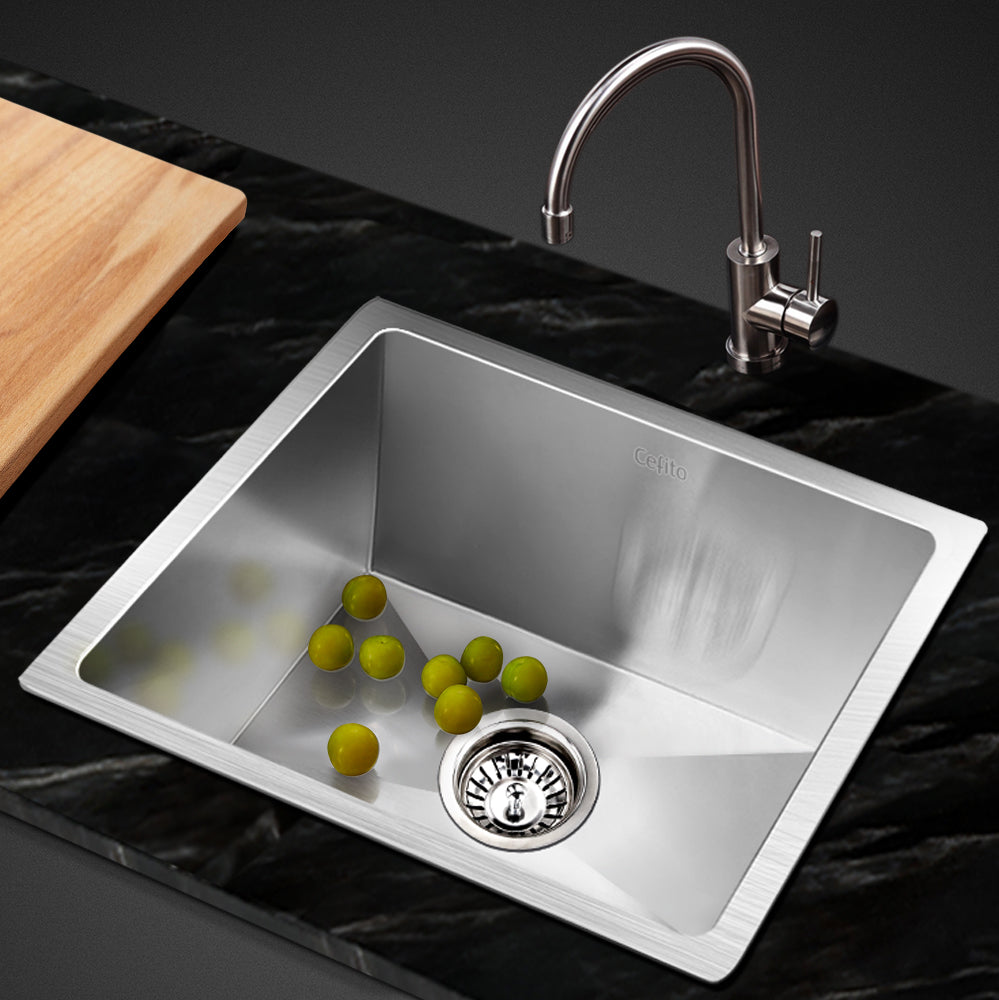 Cefito Stainless Steel Kitchen Sink 360X360MM Under/Topmount Sinks Laundry Bowl Silver