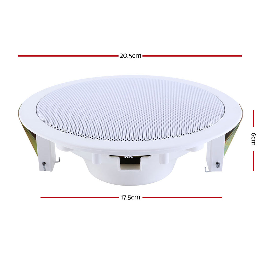 2 x 6" In Ceiling Speakers Home 80W Speaker Theatre Stereo Outdoor Multi Room