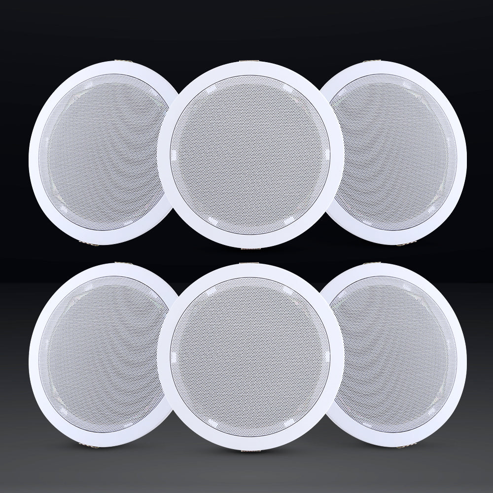 Giantz 6 Inch Ceiling Speakers In Wall Speaker Home Audio Stereos Tweeter 6pcs