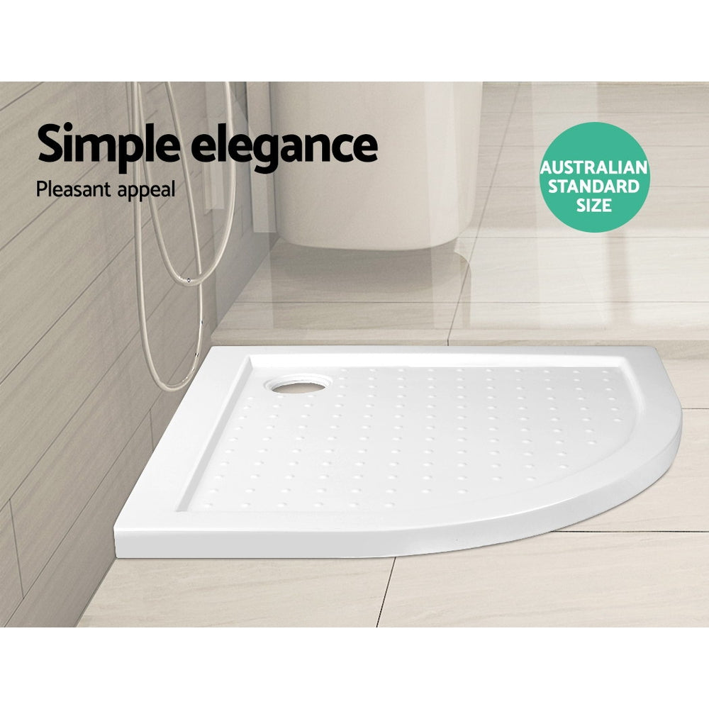 Cefito Shower Base Over Tray Acrylic ABS Curved 800x800mm White