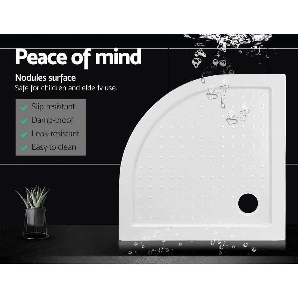 Cefito Shower Base Over Tray Acrylic ABS Curved 800x800mm White