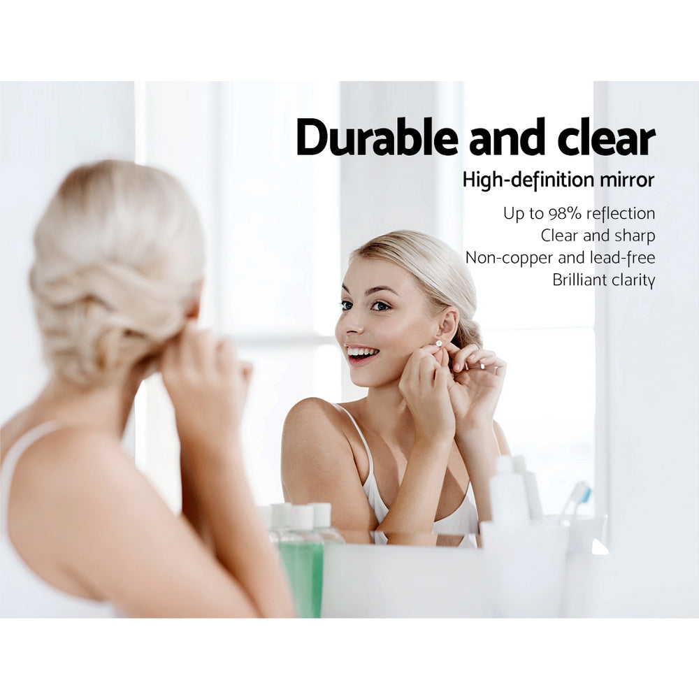 Cefito Stainless Steel Bathroom Mirror Cabinet Vanity Shaving Medicine Storage 900x720mm Silver