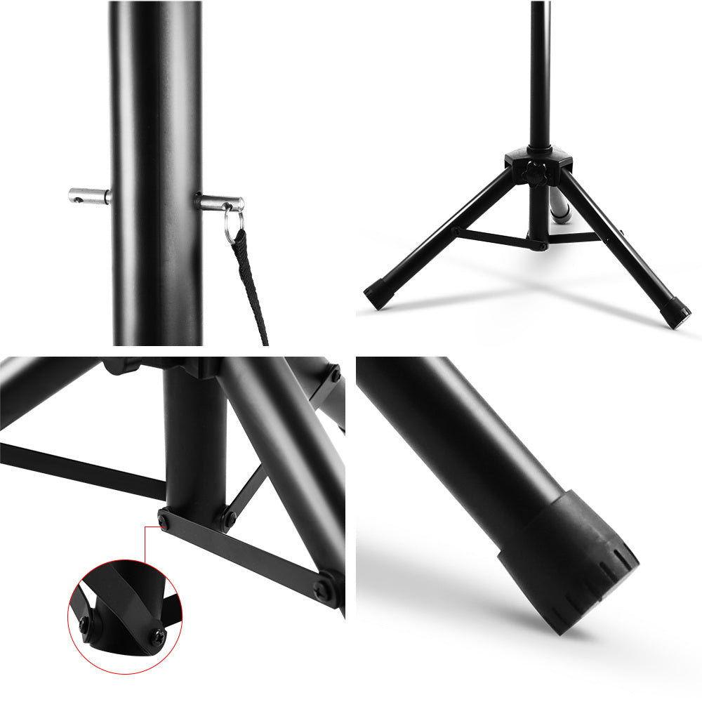 Set of 2 Adjustable 120CM Speaker Stand - Black