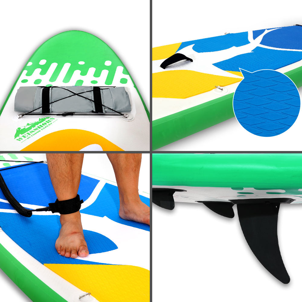 Weisshorn 10FT Stand Up Paddle Board Inflatable SUP Surfborads 10CM Thick