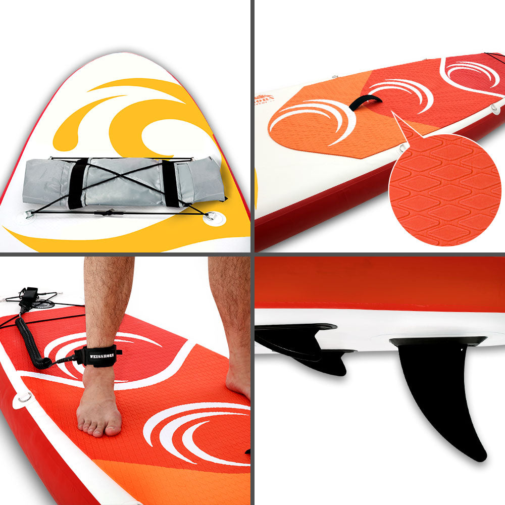 Weisshorn 10FT Stand Up Paddle Board Inflatable SUP Surfborads 15CM Thick