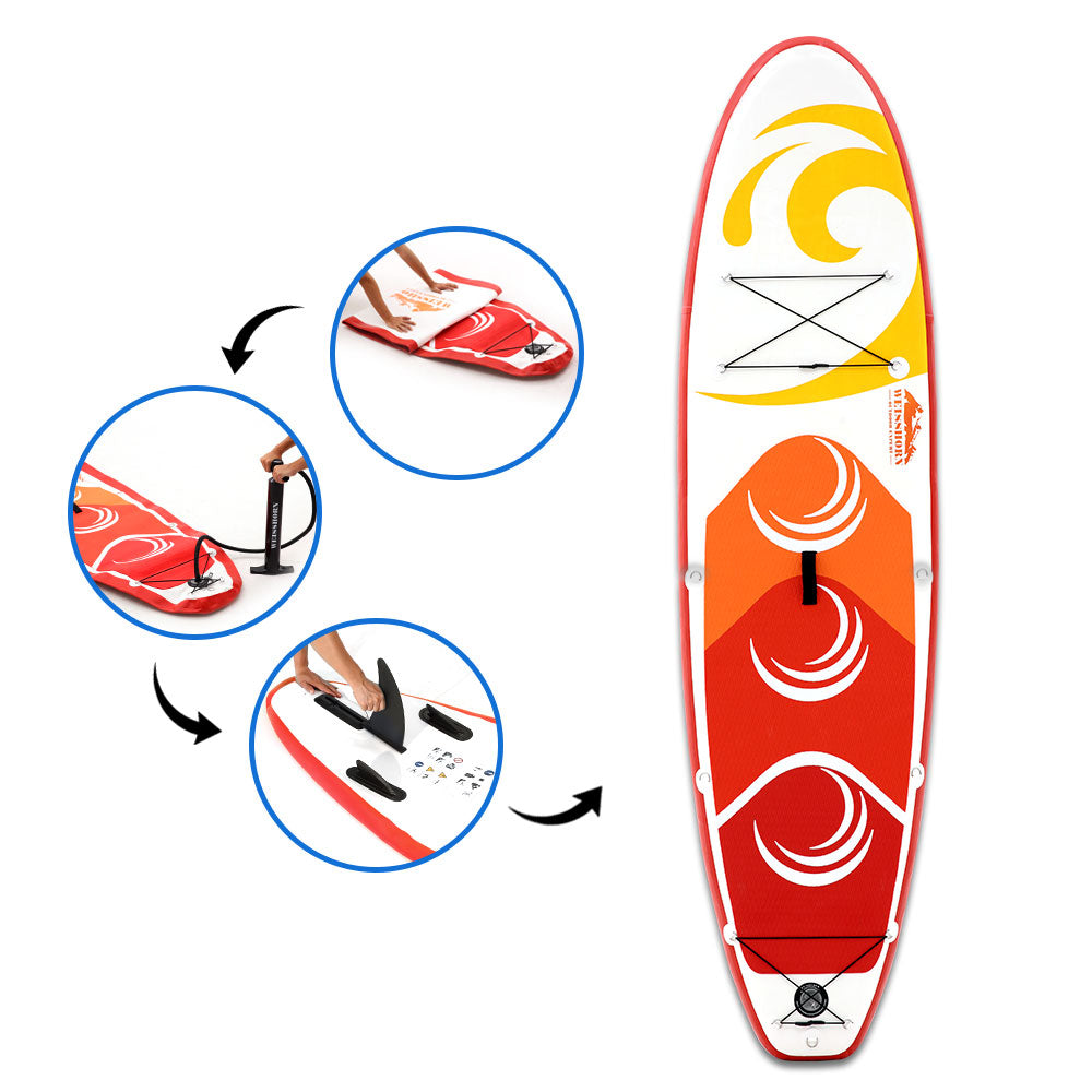 Weisshorn 10FT Stand Up Paddle Board Inflatable SUP Surfborads 15CM Thick